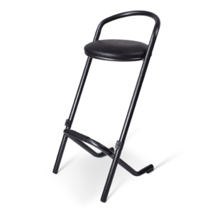 Ref. 430277 – Barkruk Angara grijs hamerslag met zwarte zitting
